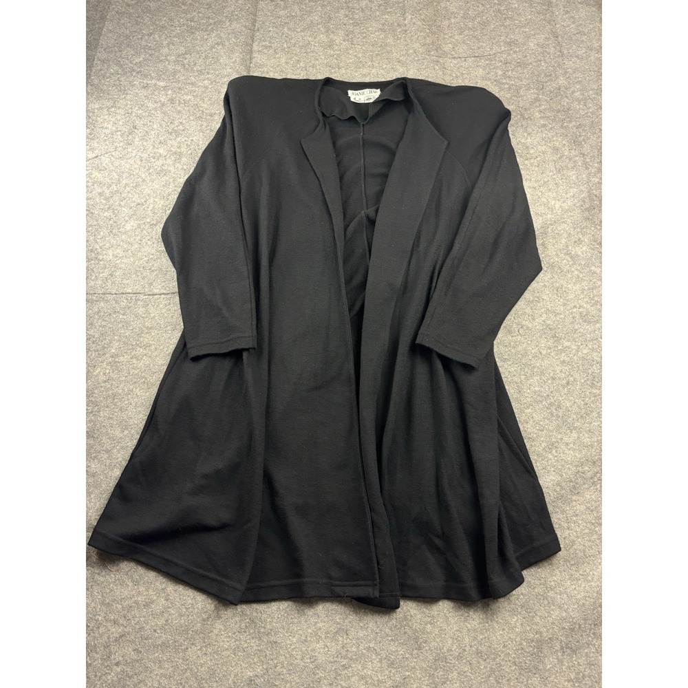 Joanie Char Women's 8 100% Wool‎ Open Cardigan Capsule Minimalist Lagenlook VTG